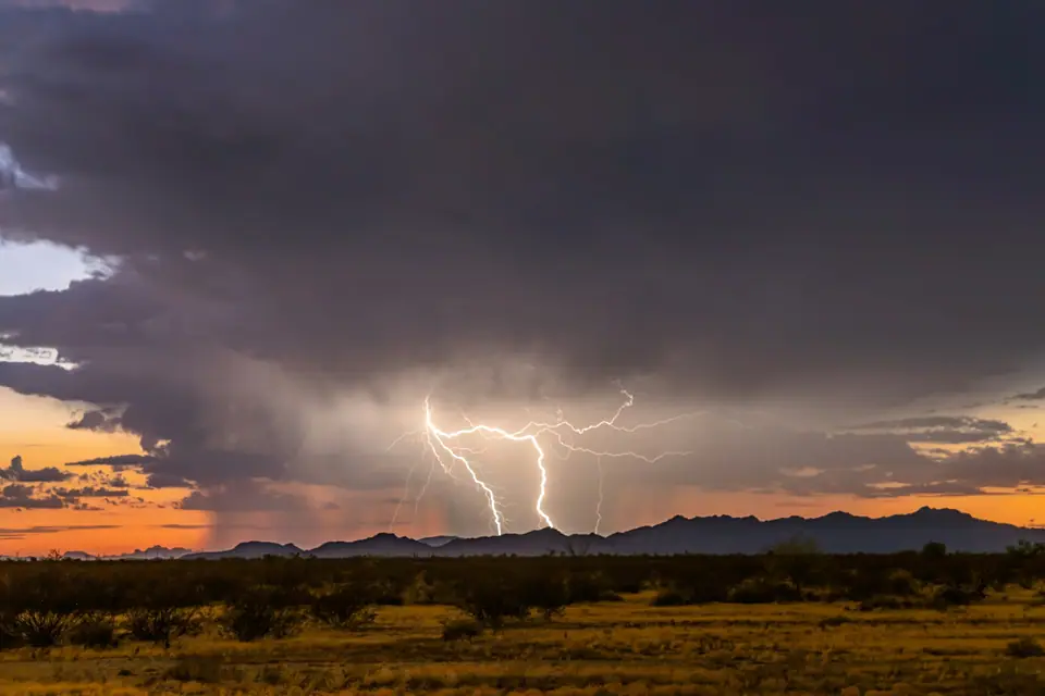 A monsoon storm over the West Valley